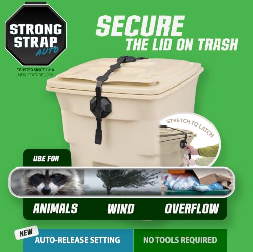 Blazer Brand Strong Strap AUTO Outdoor Trash Can Lid Lock (1 - Image 4