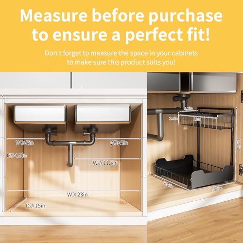 PureBox Under Sink Organizer, 2-Tier L-Shaped Pull O | All Products - Image 3