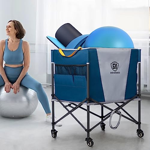 EVER ADVANCED Rolling Ball Storage Cart Lockable Wheels - Image 4