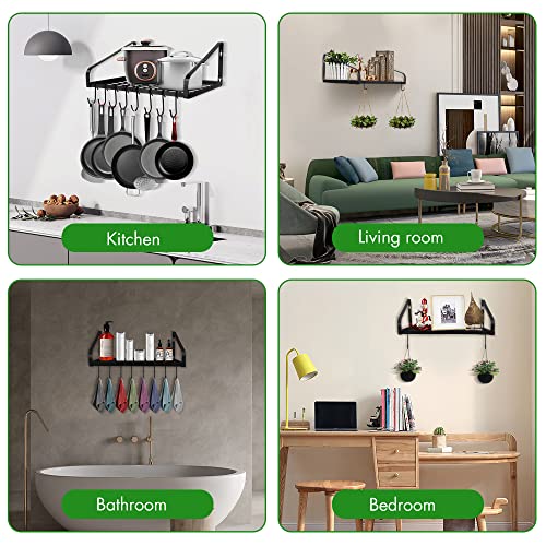 Felibeaco Hanging Pots & Pans Rack Wall Mounted, Pot Hangers - Image 7