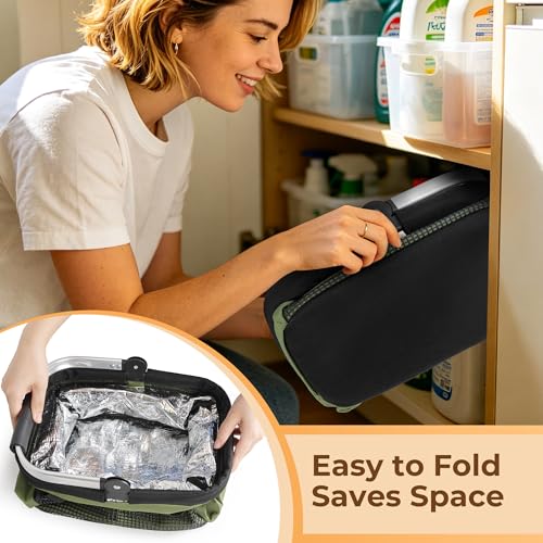 PGmoon Foldable Cleaning Caddy with Rotate Handle - Image 7