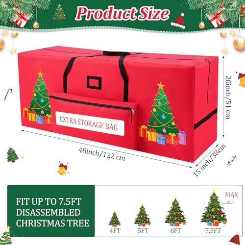 2 Pcs Christmas Tree Storage Bag for 7.5 ft Xmas Tree - Image 4