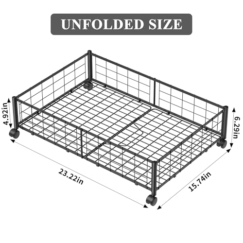 Hleelomi Under Bed Storage with Wheels, 360° Rotating - Image 3
