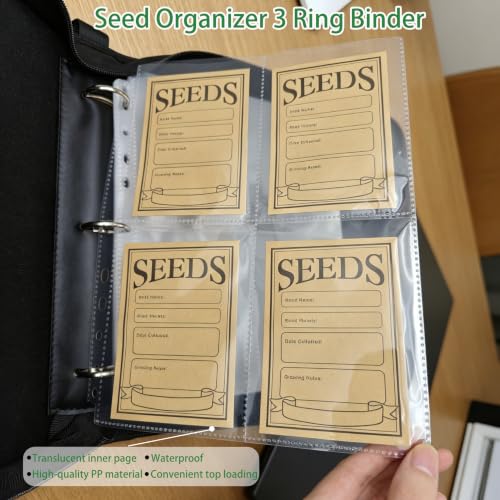 Zippered Seed Organizer Binder with 20 Pcs Seed Envelopes - Image 8