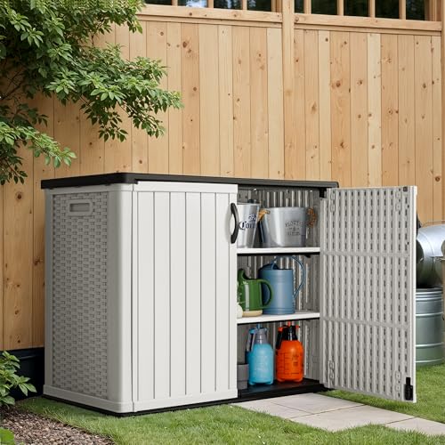 Greesum 2 Shelves of 26/50 Cuft Outdoor Storage Cabinet & - Image 3