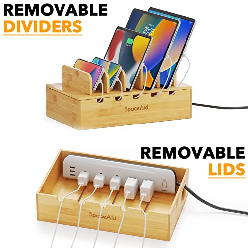 SpaceAid Bamboo Charging Station for Multiple Device | All Products - Image 4
