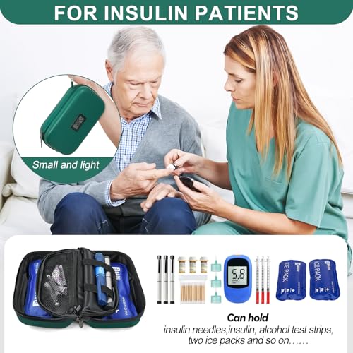 Insulin Cooler Travel Case TSA Approved 2*180g Ice Pack,Temp - Image 5