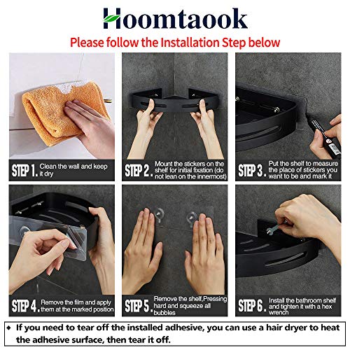 Adhesive Corner Shelf Bathroom Shower Caddy Organize | All Products - Image 5