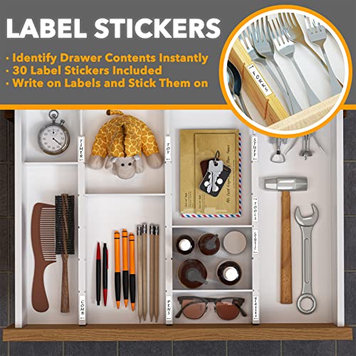 SpaceAid Bamboo Drawer Dividers with Inserts and Lab | All Products - Image 4