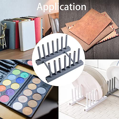 Gray Plate Racks Organizer for Cabinet, 4 Pack Plast | All Products - Image 6