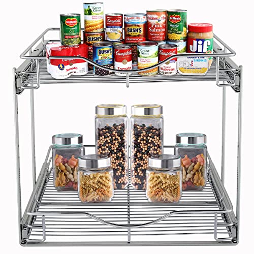 DINDON 2 Tier Pull Out Cabinet Organizer (11" W x 18" D) - Image 7