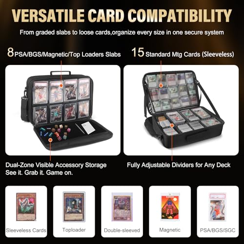 Card Deck Storage Bag for 2000+ Cards,3-Layer MTG Bag Card - Image 5