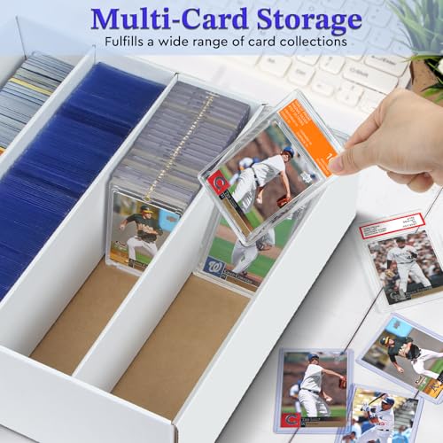 4 Pack Trading Card Storage Box - 4 Rows, Cardboard - Image 6