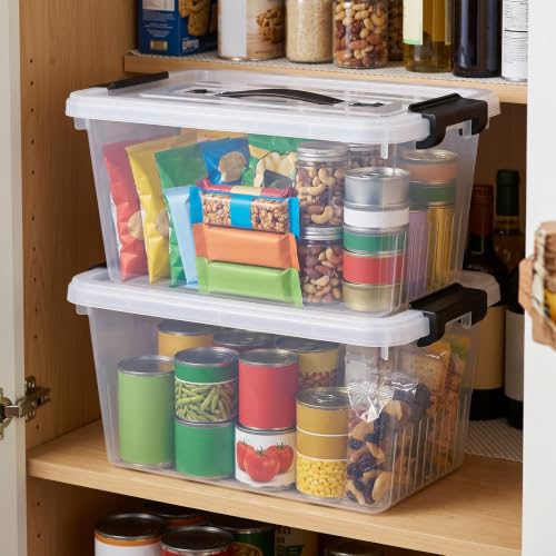 Storage Bins with Lids 6 Pack 7Qt Clear Stackable Organizer - Image 7