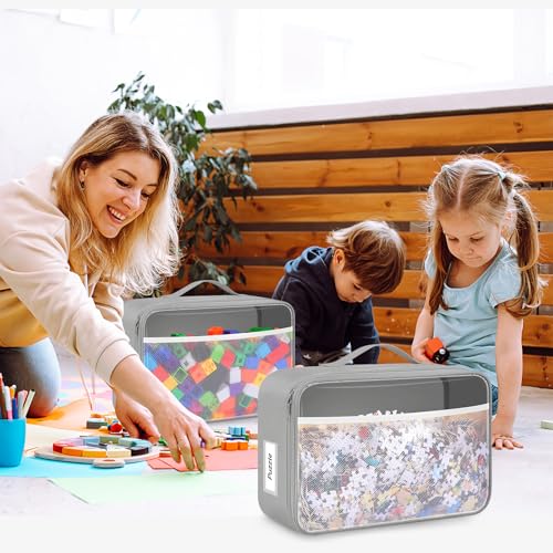 Abbylike 6 Pack Toy Storage Bags, Clear Building Block Organizer - Image 5