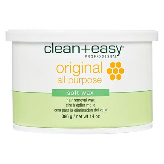 Clean + Easy All-Purpose Soft Wax – Wax for Sensitive Skin, Hair Removal for Body & Facial Hair, 14 oz
