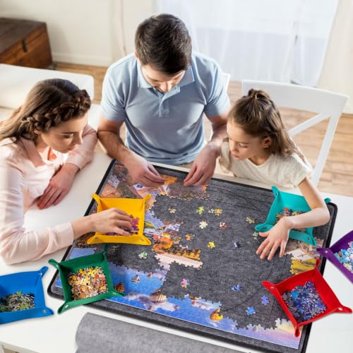 Becko US 1000 Piece Foldable Puzzle Board with 6 Sorting Trays & - Image 3