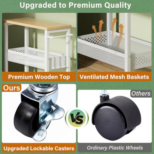 OKZEST Slim Laundry Room Organization Cart with Upgraded Metal - Image 6