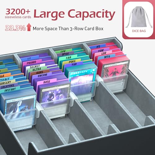 4-Row【3200+】 Trading Card Storage Box, Card Organizer - Image 4