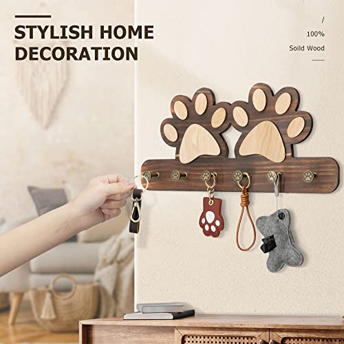 MTERSN Decorative Dog Leash for Wall with 6 Key Hooks | Pet Essentials - Image 3