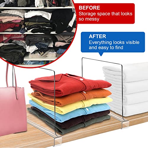 Acrylic Shelf Dividers for Closet Organization 6PCS Closet Shelf - Image 5