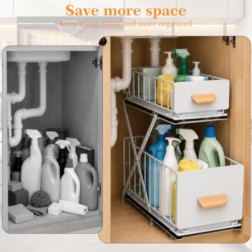 Pull Out Under Sink Organizer with Sliding Shelves - Image 7