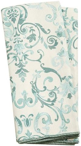 Laura Ashley Microfiber Halstead Light Teal Kitchen Dish Drying Towel 15 X 25