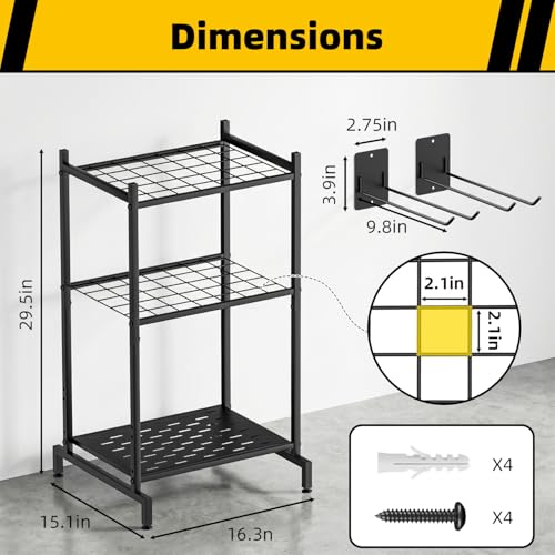 Garden Tool Organizer with 2 Pack Wall Mounted Racks - Image 4