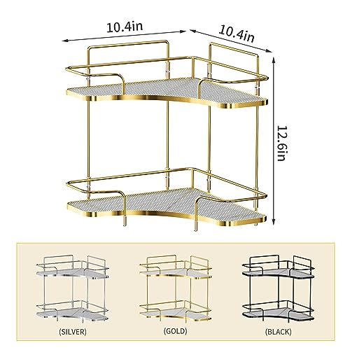 Seoneiro 2 Tier Corner Bathroom Counter Organizer, Cosmetic - Image 3