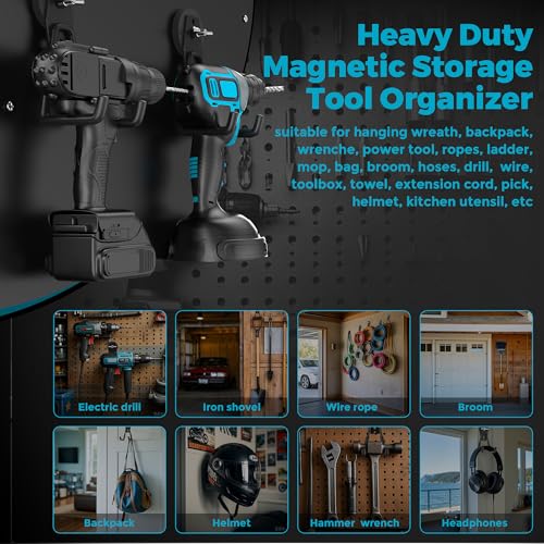 4 Pack Large Strong Magnetic Hooks Heavy Duty Garage Big - Image 5