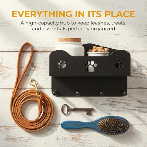 Dog Leash Holder for Wall, Dog Accessories Organizer with 4 Hook - Image 8