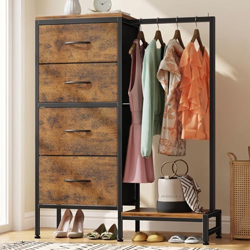 HIGDBFE Tall Dresser 44''H with Hanging Rack, 4 Draw | All Products - Image 2