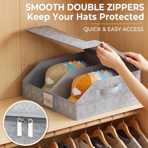 2 Pack Stackable Hat Storage for Baseball Caps, Holds Up - Image 6