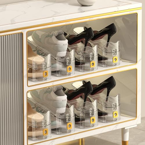 10Pack Shoe Slot Organizers Clear Shoe Stacker Organizer - Image 3