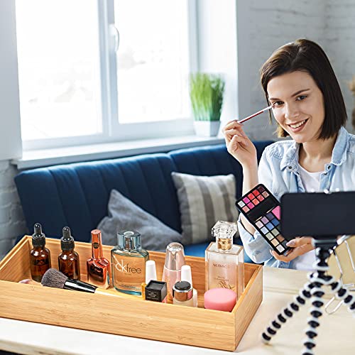 Umilife Bamboo Kitchen Drawer Organizer Boxes with Anti-Skid - Image 7