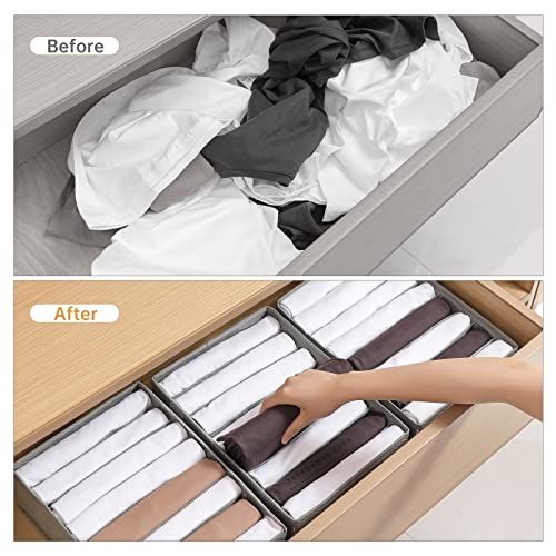 4 Packs T-shirt Drawer Organizers for Clothing,8 Grids - Image 3