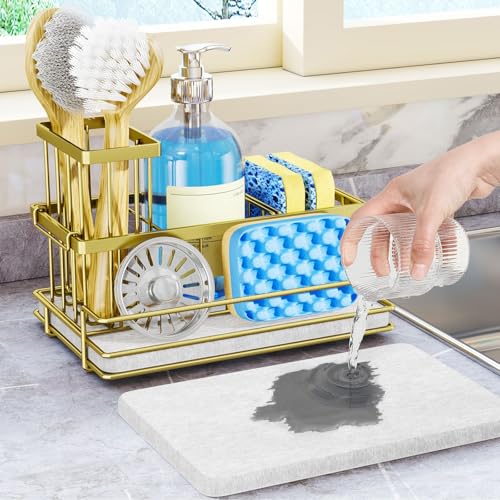 HapiRm Sink Caddy Sponge Holder - Kitchen Sink Organizer - Image 2