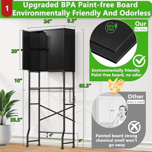 Over The Toilet Storage Cabinet - 2-Door Design Bathroom - Image 3