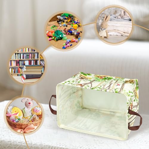 Woodland Animal Storage Basket Waterproof Canvas Toy - Image 5