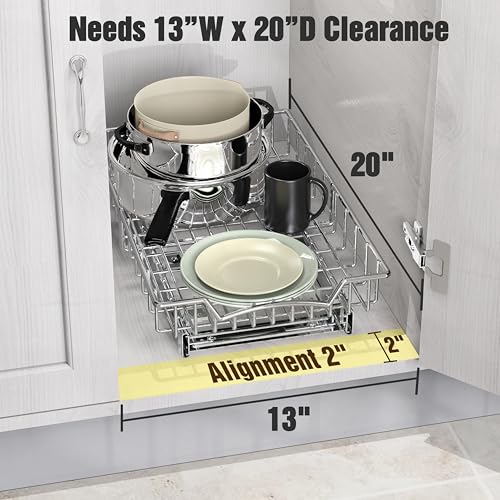 Simple Houseware Under Cabinet Pull Out Sliding Shelf Drawer - Image 4