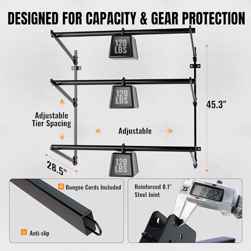 3-Tier Foldable Kayak Wall Mount Rack, 360 LBS Capacity - Image 3