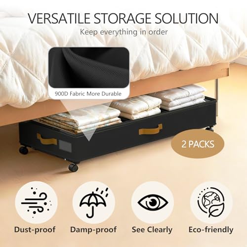 Under Bed Storage with Wheels 2-Pack, 75L XXL Under - Image 7