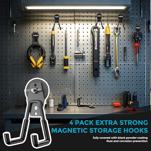 4 Pack Large Strong Magnetic Hooks Heavy Duty Garage Big - Image 6