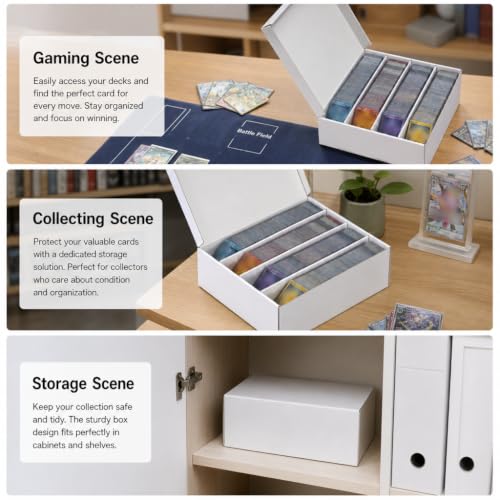 Bulk Card Storage box Flip Lid，4-Row 3200+Card Capacity - Image 6