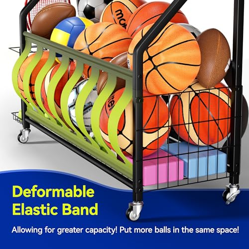 Sports Equipment Organizer, Large Capacity Garage Ball - Image 7