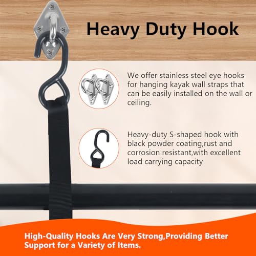 Kayak Storage Strap,Kayak Hanging Straps 1in/1.5in Wide - Image 5