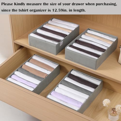 4 Packs T-shirt Drawer Organizers for Clothing,8 Grids - Image 5