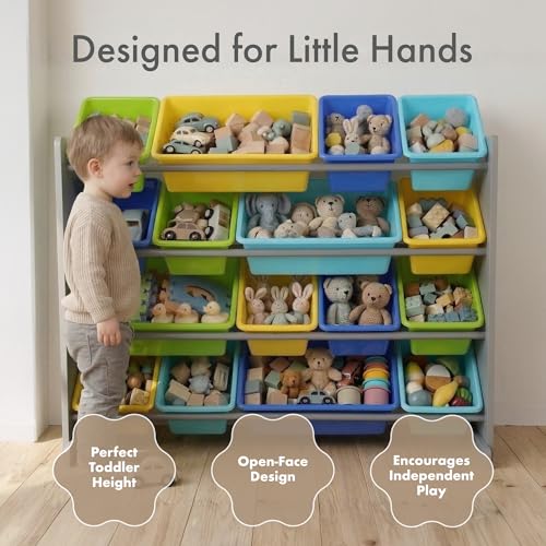 Humble Crew Kids Toy Organizer with 16 Bins, 4 Tier - Image 5