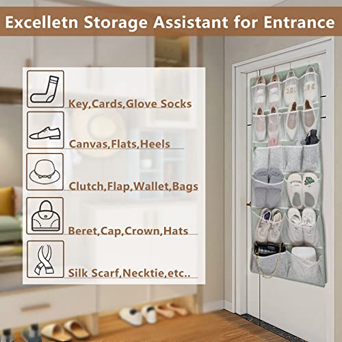 18 Pockets Over the Door Organizer with 4 Kind Pockets,Behind - Image 7