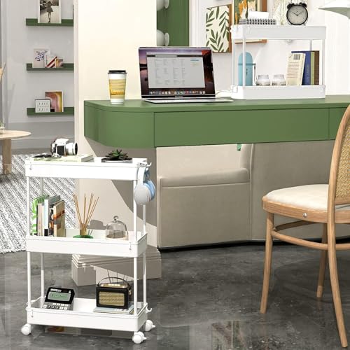 SPACEKEEPER Slim Rolling Storage Cart, 3 Tier Bathroom Cart - Image 7